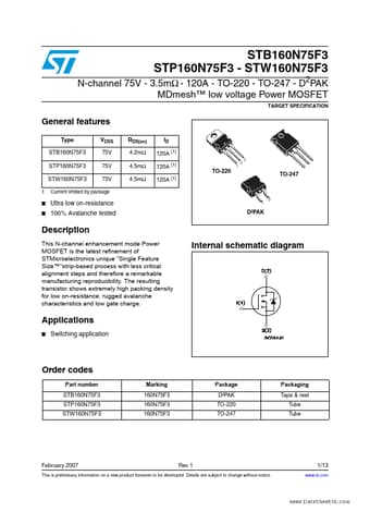  Datasheet Preview Page 1