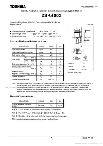  Datasheet Preview Page 1