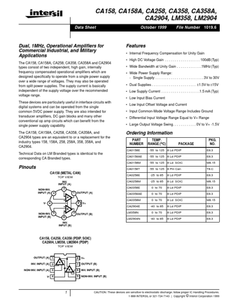 Datasheet Preview Page 1