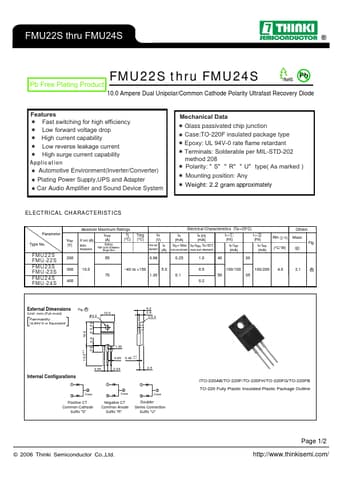  Datasheet Preview Page 1