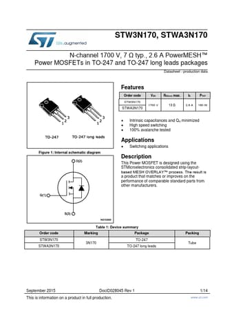  Datasheet Preview Page 1