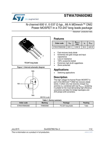  Datasheet Preview Page 1