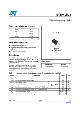  Datasheet Preview Page 1