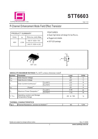 Datasheet Preview Page 1