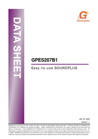 Datasheet Preview Page 1