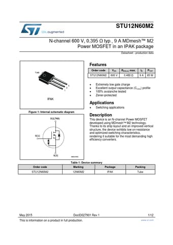 Datasheet Preview Page 1