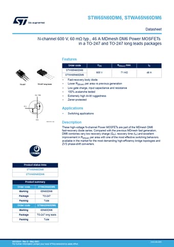  Datasheet Preview Page 1