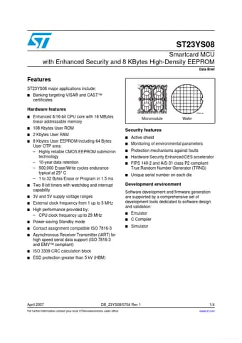  Datasheet Preview Page 1