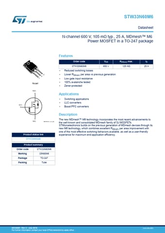  Datasheet Preview Page 1
