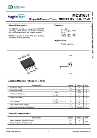  Datasheet Preview Page 1