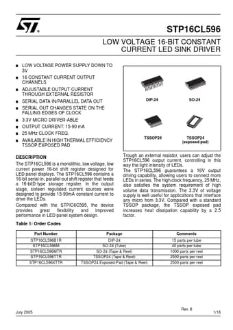  Datasheet Preview Page 1