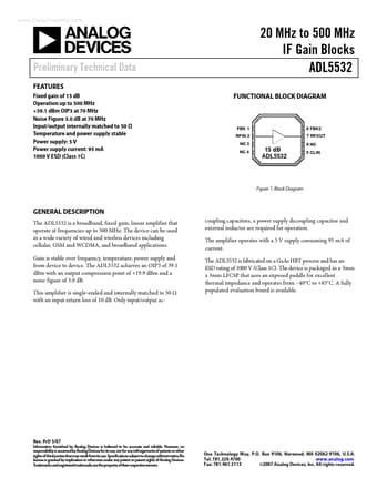  Datasheet Preview Page 1