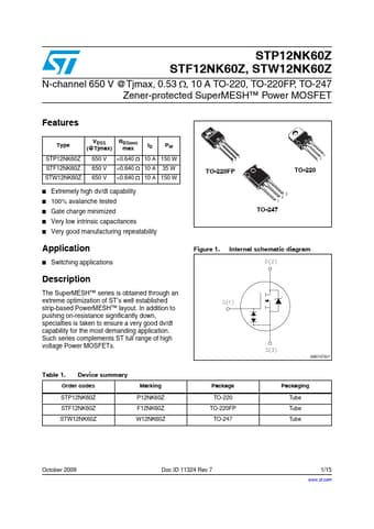  Datasheet Preview Page 1