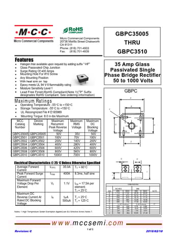  Datasheet Preview Page 1