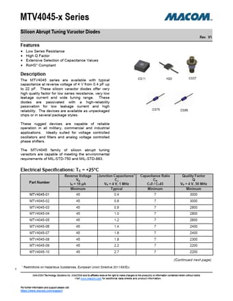  Datasheet Preview Page 1