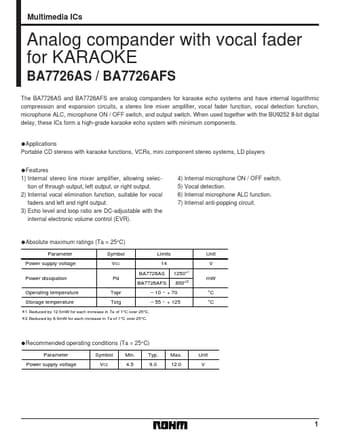  Datasheet Preview Page 1
