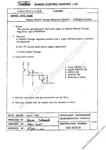  Datasheet Preview Page 1
