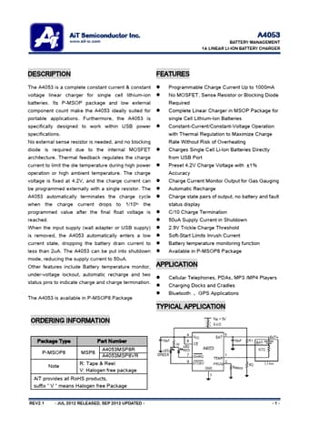  Datasheet Preview Page 1