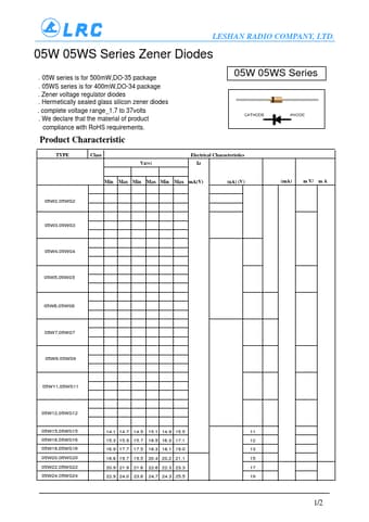 Datasheet Preview Page 1