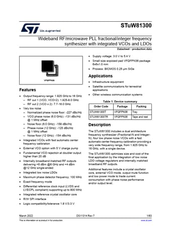  Datasheet Preview Page 1