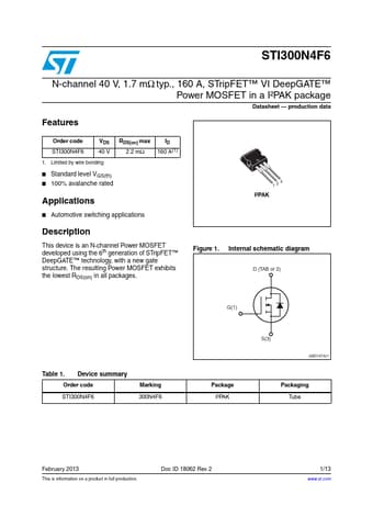  Datasheet Preview Page 1