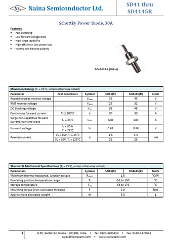  Datasheet Preview Page 1
