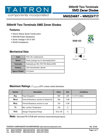  Datasheet Preview Page 1