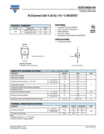  Datasheet Preview Page 1