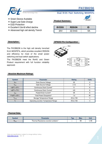  Datasheet Preview Page 1