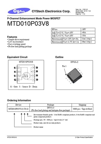  Datasheet Preview Page 1