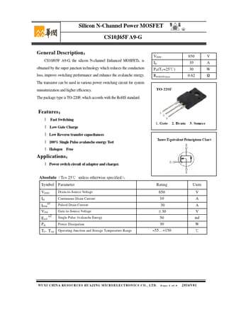  Datasheet Preview Page 1