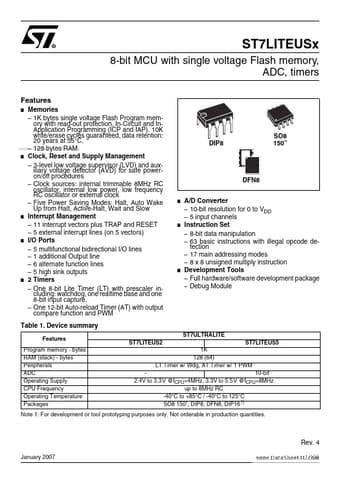  Datasheet Preview Page 1