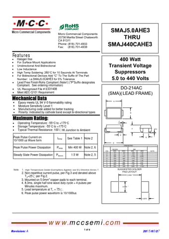  Datasheet Preview Page 1