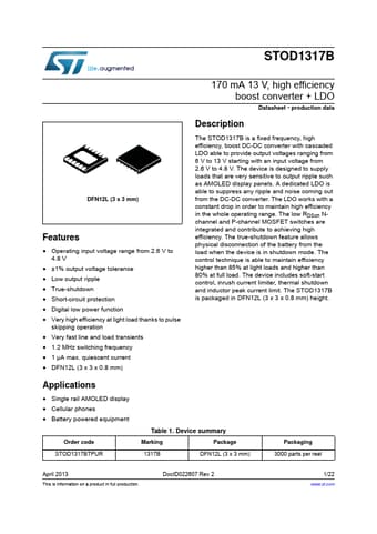  Datasheet Preview Page 1