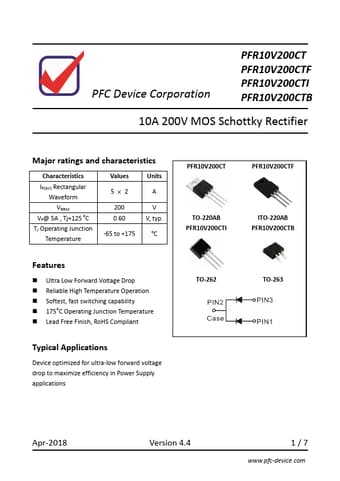  Datasheet Preview Page 1