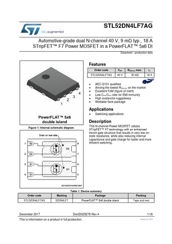  Datasheet Preview Page 1