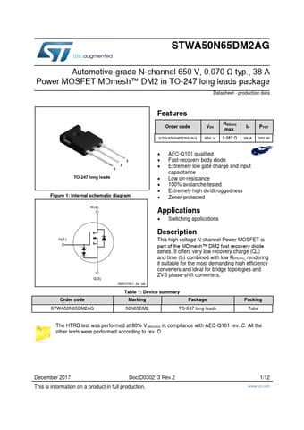  Datasheet Preview Page 1