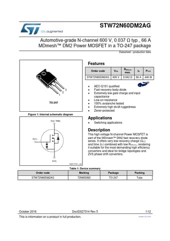  Datasheet Preview Page 1