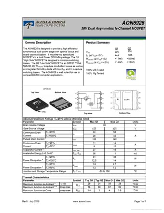  Datasheet Preview Page 1