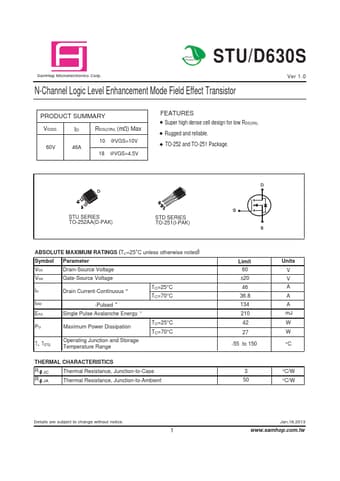  Datasheet Preview Page 1