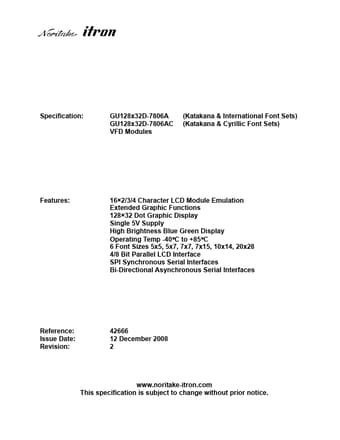 Datasheet Preview Page 1