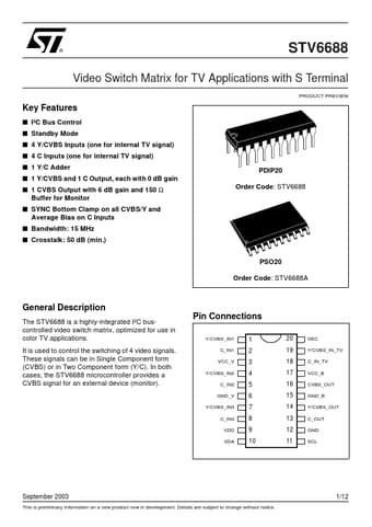  Datasheet Preview Page 1