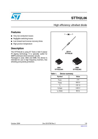  Datasheet Preview Page 1