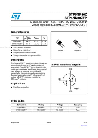  Datasheet Preview Page 1