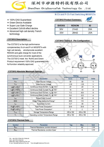  Datasheet Preview Page 1