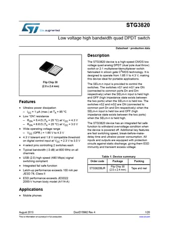  Datasheet Preview Page 1