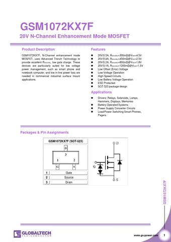  Datasheet Preview Page 1