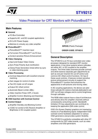  Datasheet Preview Page 1
