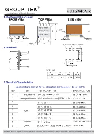  Datasheet Preview Page 1