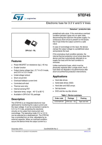  Datasheet Preview Page 1